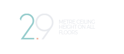 2.9 Metre Ceiling Height on all Floors